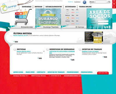 Diseño web asociación comerciantes Durango